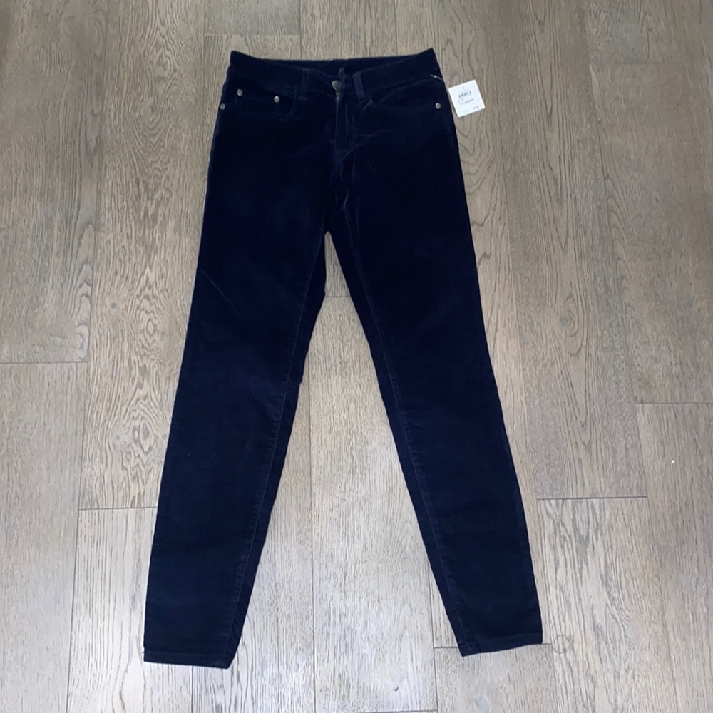 NORDSTROM Corduroy Pants. US 27. Navy Blue.
